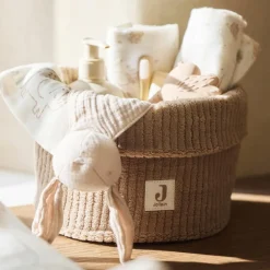 Jollein Panier de rangement Cloudy Rib Milky Coffee (14 x 18 cm)