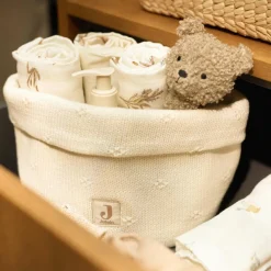 Jollein Panier de rangement Cosy Knit Ivory (14 x 18 cm)