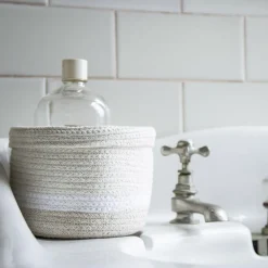 Panier de rangement en coton My Little Ones ivoire (15 x 15 x 15 cm) Panier De Rangement