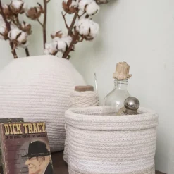 Panier de rangement en coton My Little Ones ivoire (15 x 15 x 15 cm) Panier De Rangement