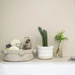 Panier de rangement en coton My Little Ones ivoire (15 x 15 x 15 cm) Panier De Rangement