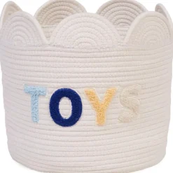 Childhome Panier de rangement Fleur écru (30 x 30 cm)