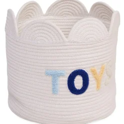 Childhome Panier de rangement Fleur écru (30 x 30 cm)