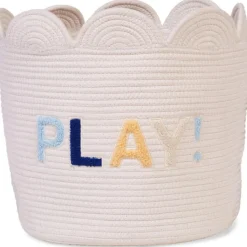 Childhome Panier de rangement Fleur écru (35 x 35 cm)