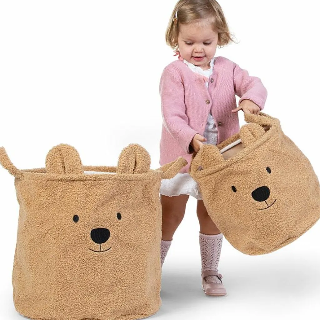 Hot Panier de rangement Teddy beige (40 x 40 cm) Panier De Rangement