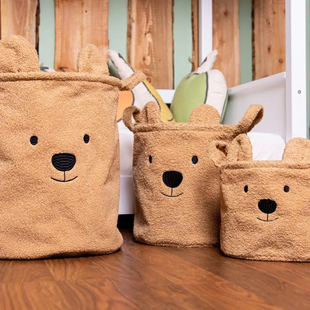 Hot Panier de rangement Teddy beige (40 x 40 cm) Panier De Rangement