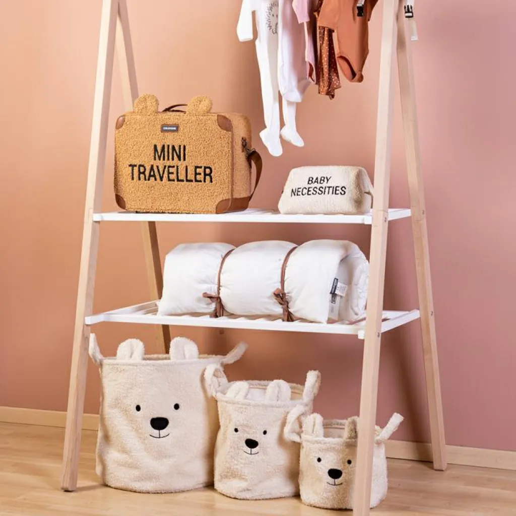 Clearance Panier de rangement Teddy écru (30 x 30 cm) Panier De Rangement