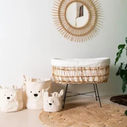 Childhome Panier de rangement Teddy écru (25 x 20 cm)