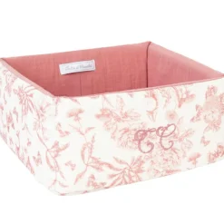 New Panier de toilette Toile de Jouy (25 x 25 cm) Panier De Toilette