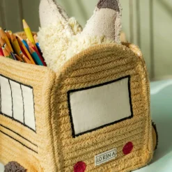 Outlet Panier Mini School Bus Panier De Rangement