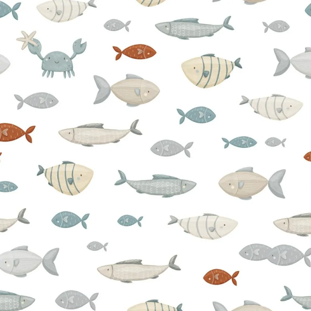 Online Papier peint Balade sous-marine Les poissons (50 cm x 10 m) Papier Peint