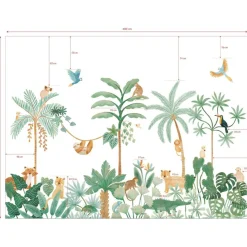 Clearance Papier peint décor XL Aventure dans la jungle Papier Peint