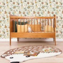 Discount Papier peint intissé Amis de la forêt beige (10 m) Papier Peint