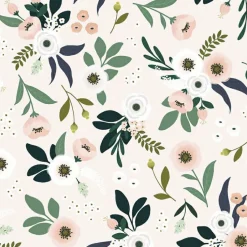 Outlet Papier peint intissé Wonderland anémones fond poudré (10 m) Papier Peint