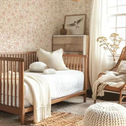 Sale Papier peint Les fleurs fond blanc (50 cm x 10 m) Papier Peint