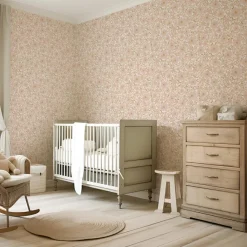 Sale Papier peint Les fleurs fond blanc (50 cm x 10 m) Papier Peint