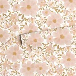 Sale Papier peint Les fleurs fond blanc (50 cm x 10 m) Papier Peint