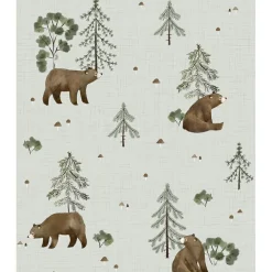 Clearance Papier peint Mountain & bears (50 cm x 10 m) Papier Peint