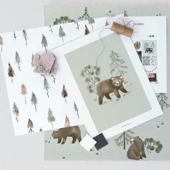 Clearance Papier peint Mountain & bears (50 cm x 10 m) Papier Peint