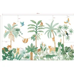 Clearance Papier peint panoramique Aventure dans la jungle Papier Peint