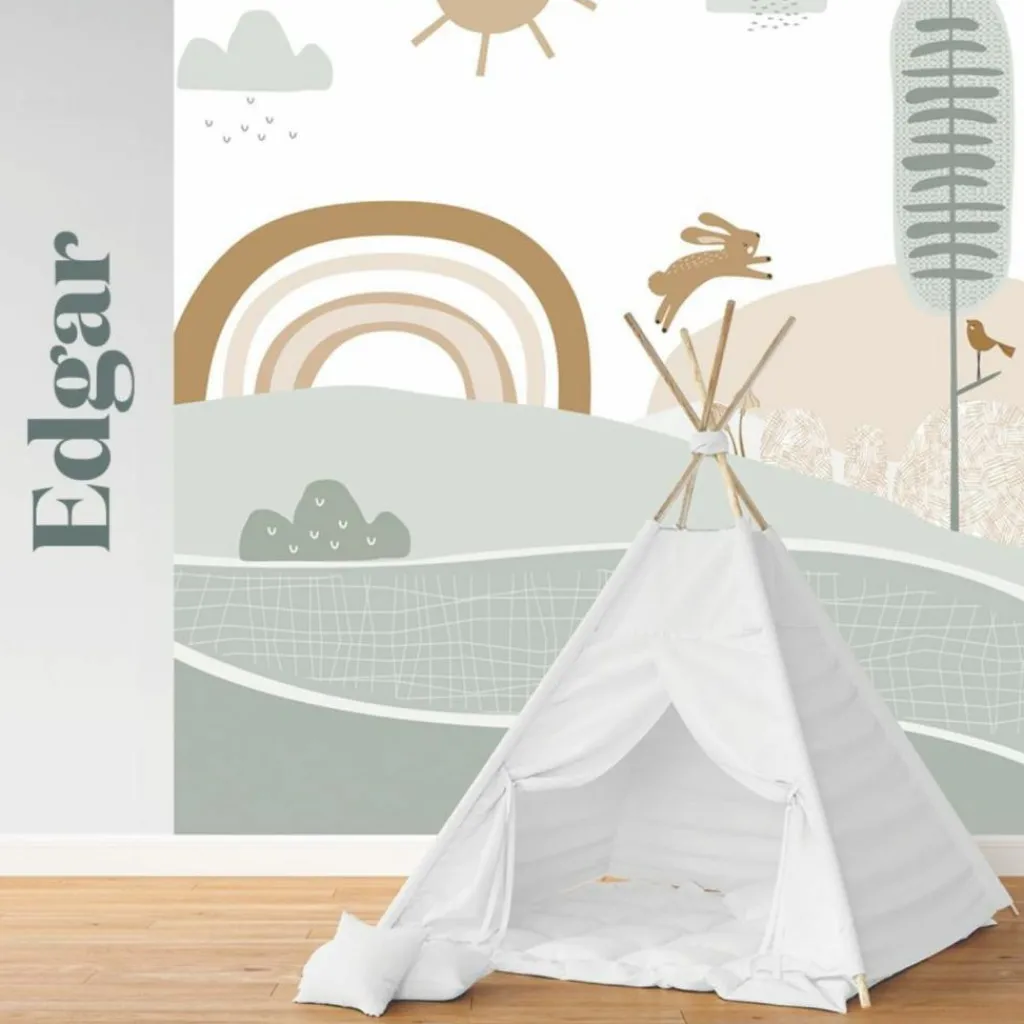 Charlie et Suzie Papier peint panoramique Edgar le renard