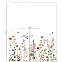 Lilipinso Papier peint panoramique fleurs Queyran (200 x 248 cm)