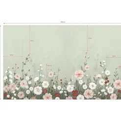 Lilipinso Papier peint panoramique jardin fleuri