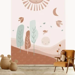 Charlie et Suzie Papier peint panoramique Paloma