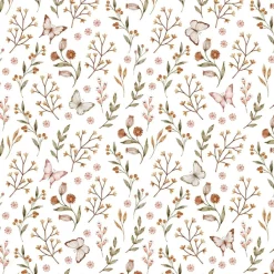 Outlet Papier peint Papillons et fleurs (50 cm x 10 m) Papier Peint