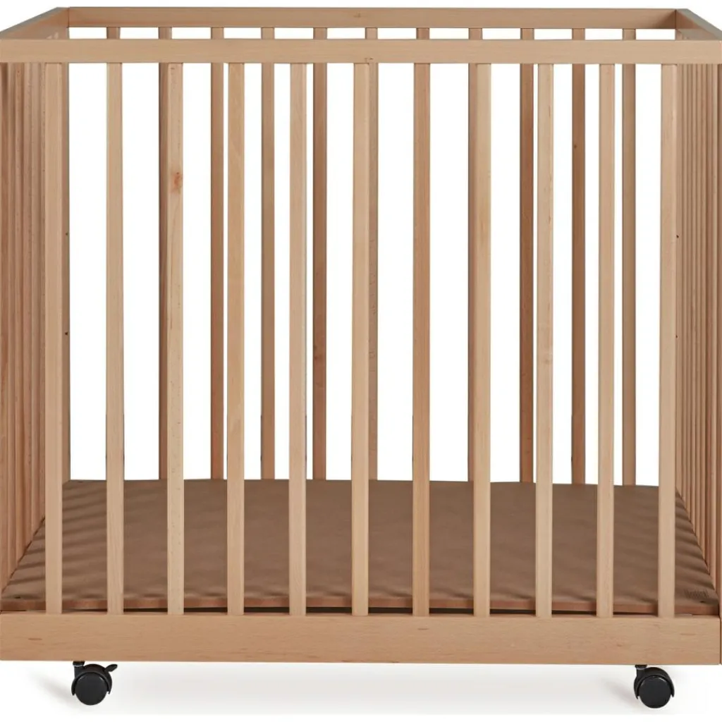 Hot Parc Mori avec roulettes Naturel (95 x 75 cm) Parc Bébé Et Accessoires