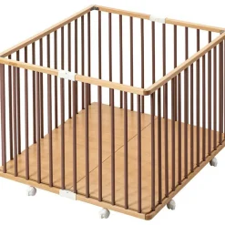 Combelle Parc pliant carré en bois Gaby hybride vieux rose