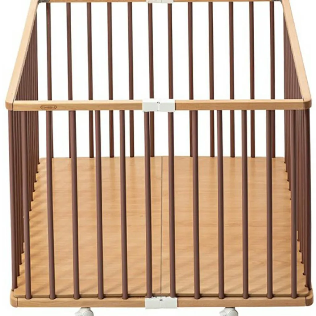 Combelle Parc pliant carré en bois Gaby hybride vieux rose