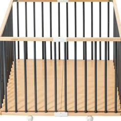 New Parc pliant carré en bois Gaby hybride anthracite Parc Bébé Et Accessoires
