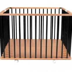 Combelle Parc pliant carré en bois Gaby Hybride noir