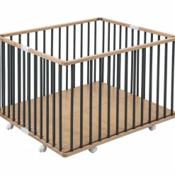 Hot Parc pliant carré Gaby avec plancher réglable et roulettes Hybride kaki Parc Bébé Et Accessoires