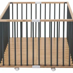 Hot Parc pliant carré Gaby avec plancher réglable et roulettes Hybride kaki Parc Bébé Et Accessoires