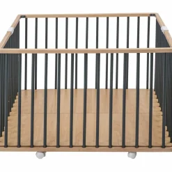 Hot Parc pliant carré Gaby avec plancher réglable et roulettes Hybride kaki Parc Bébé Et Accessoires