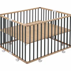 Hot Parc pliant carré Gaby avec plancher réglable et roulettes Hybride kaki Parc Bébé Et Accessoires