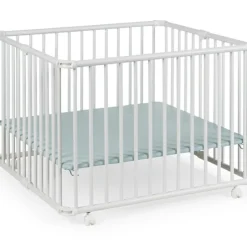 Geuther Parc pliant Lucilee + blanc avec fond vert d'eau (90 x 97 cm)