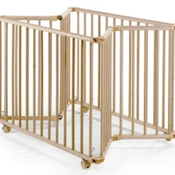 Geuther Parc pliant Lucilee + naturel avec fond vert d'eau (76 x 97 cm)