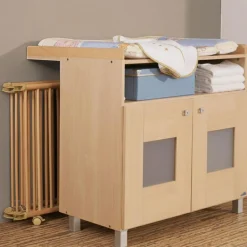 Geuther Parc pliant Lucilee + naturel avec fond vert d'eau (76 x 97 cm)