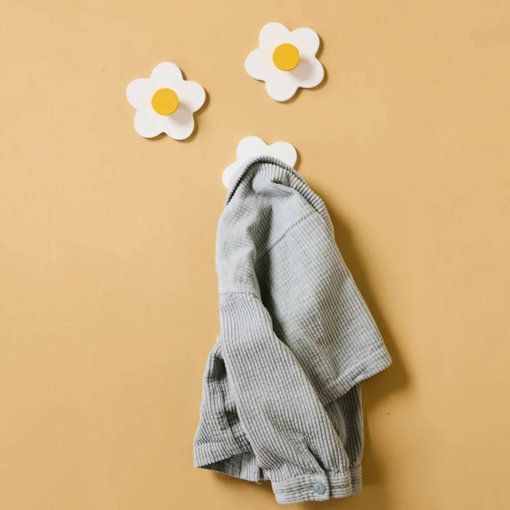 Kid's Concept Patères murales Fleur Blanches (3 pièces)