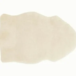 Peau d'agneau Mimosa écrue (80-90 cm) Tapis