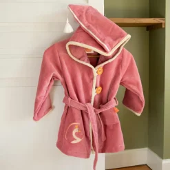 L'oiseau bateau Peignoir cygne vieux rose personnalisable (2-4 ans)