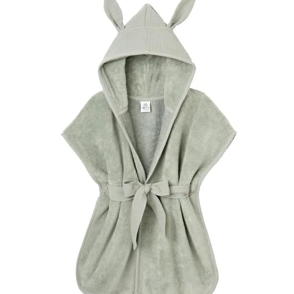 Best Peignoir de bain Soft bambou vert de gris (0-2 ans) Peignoir