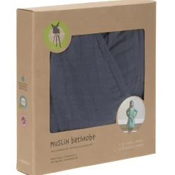 New Peignoir en mousseline de coton bleu marine (2-3 ans) Peignoir