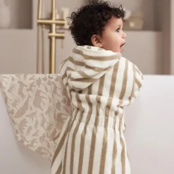 Jollein Peignoir en éponge Stripe Olive Green (3-4 ans)