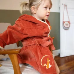 Clearance Peignoir panda roux terracotta personnalisable (2-4 ans) Peignoir