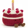 Best Peluche Amuseable Gâteau d'anniversaire Cerise (13 cm) Petite Peluche (< 20 Cm)