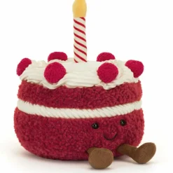 Best Peluche Amuseable Gâteau d'anniversaire Cerise (13 cm) Petite Peluche (< 20 Cm)